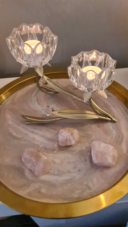 Gold Resin Tray - Functional Energy Art