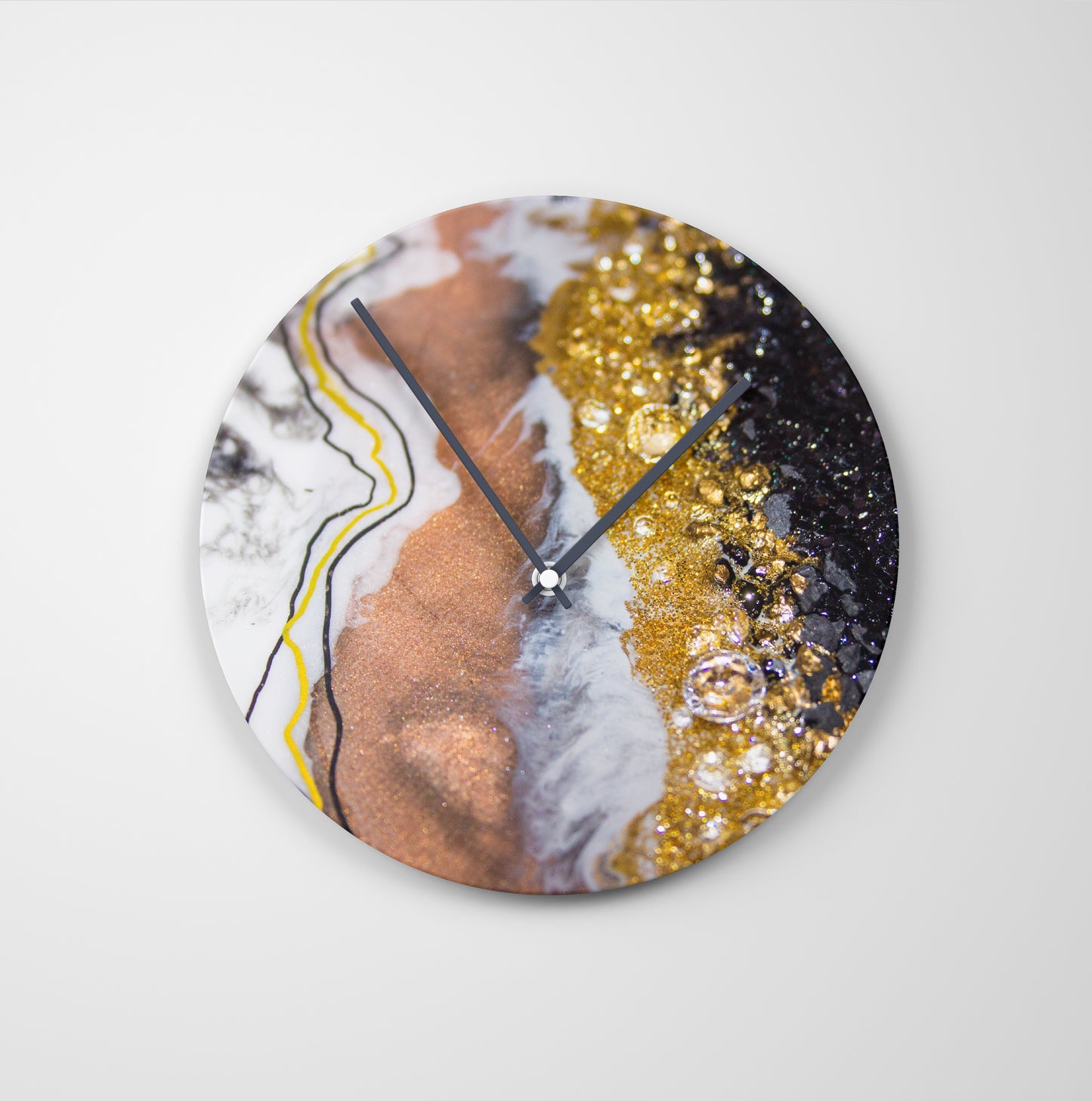 Alchemy Round Glass Wall Clock - Grace