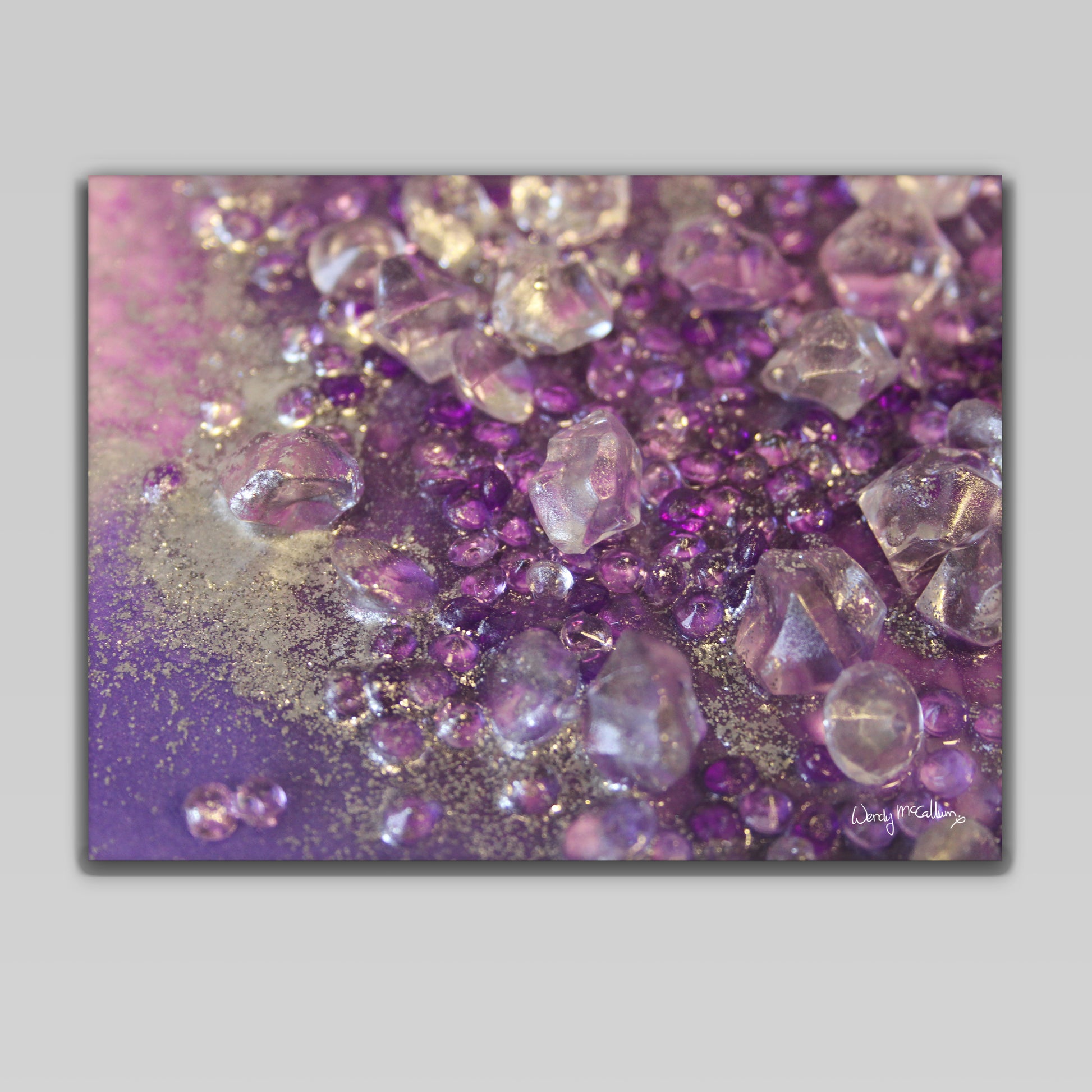 Amethyst wall canvas - Opulence