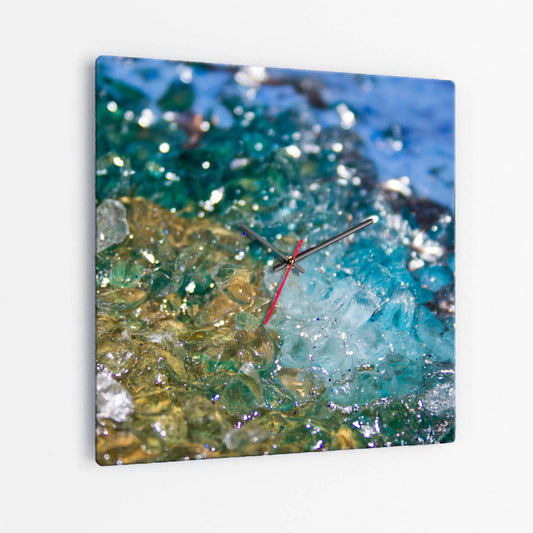 Archipelago Square Glass Wall Clock - Elegance