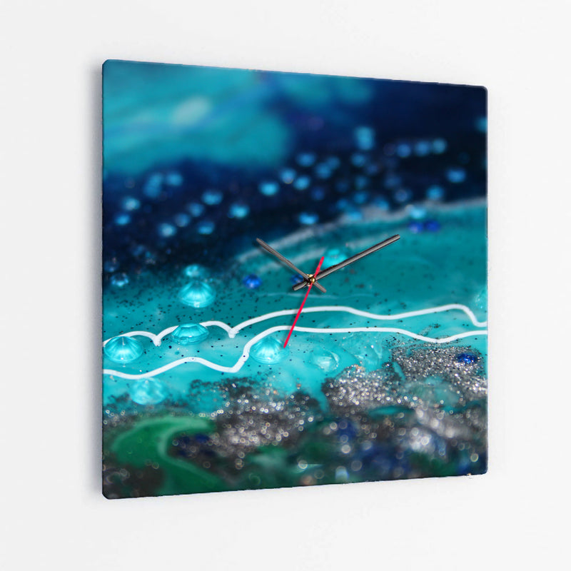 Archipelago Square Glass Wall Clock - Opulence