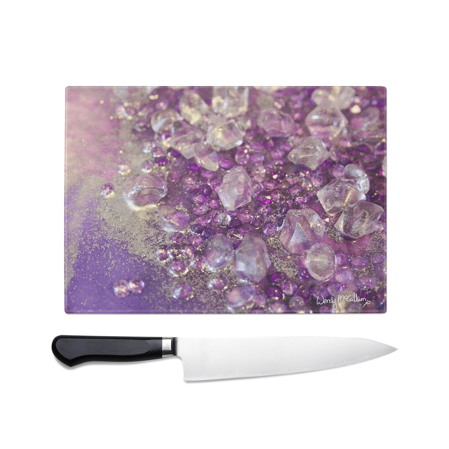 Amethyst Dreams Glass Chopping Board - Opulence