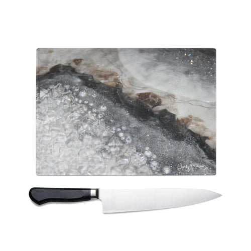 Grey Moonstone Glass Chopping Board - Opulence