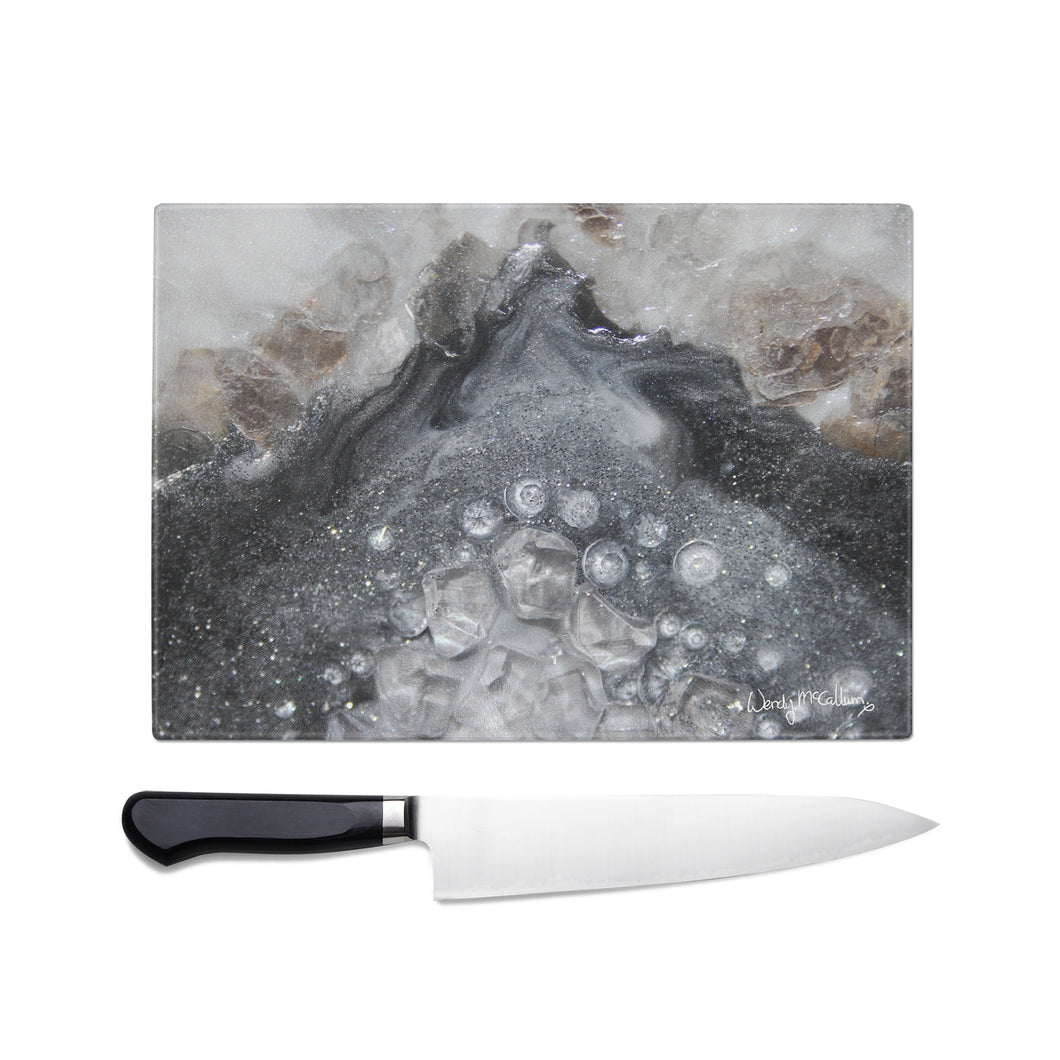 Grey Moonstone Glass Chopping Board - Elegance