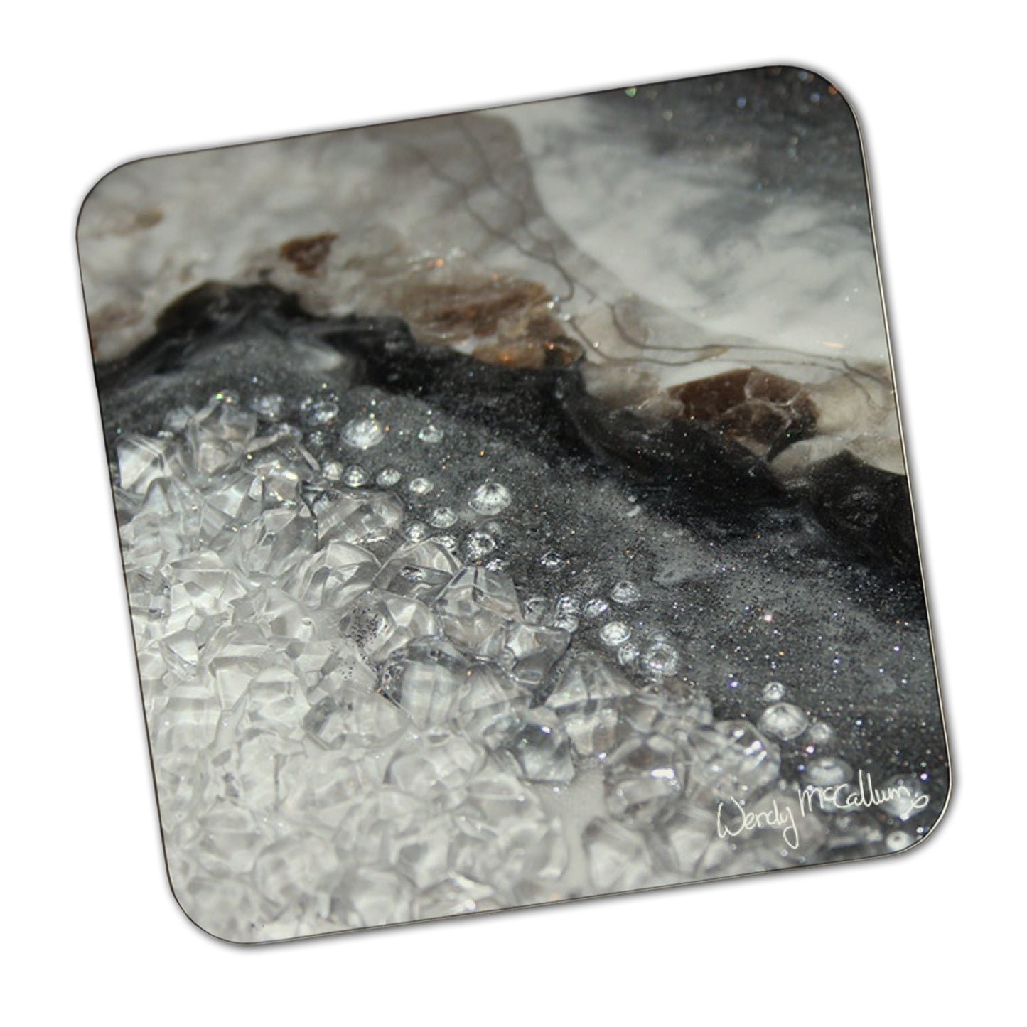 Grey Moonstone Coaster - Opulence
