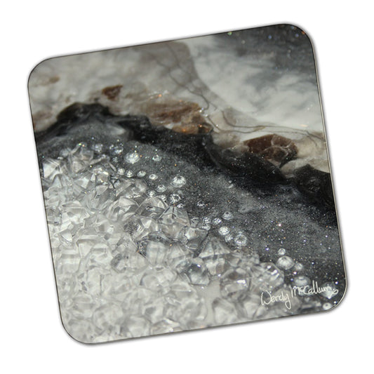 Grey Moonstone Coaster - Opulence