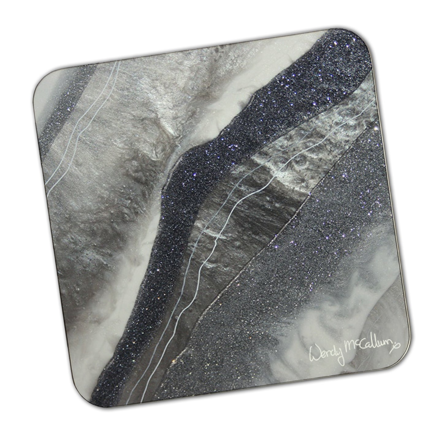 Grey Moonstone Coaster - Grace