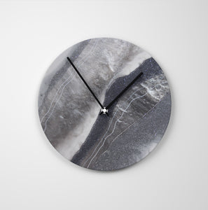 Grey Moonstone Round Glass Wall Clock - Grace