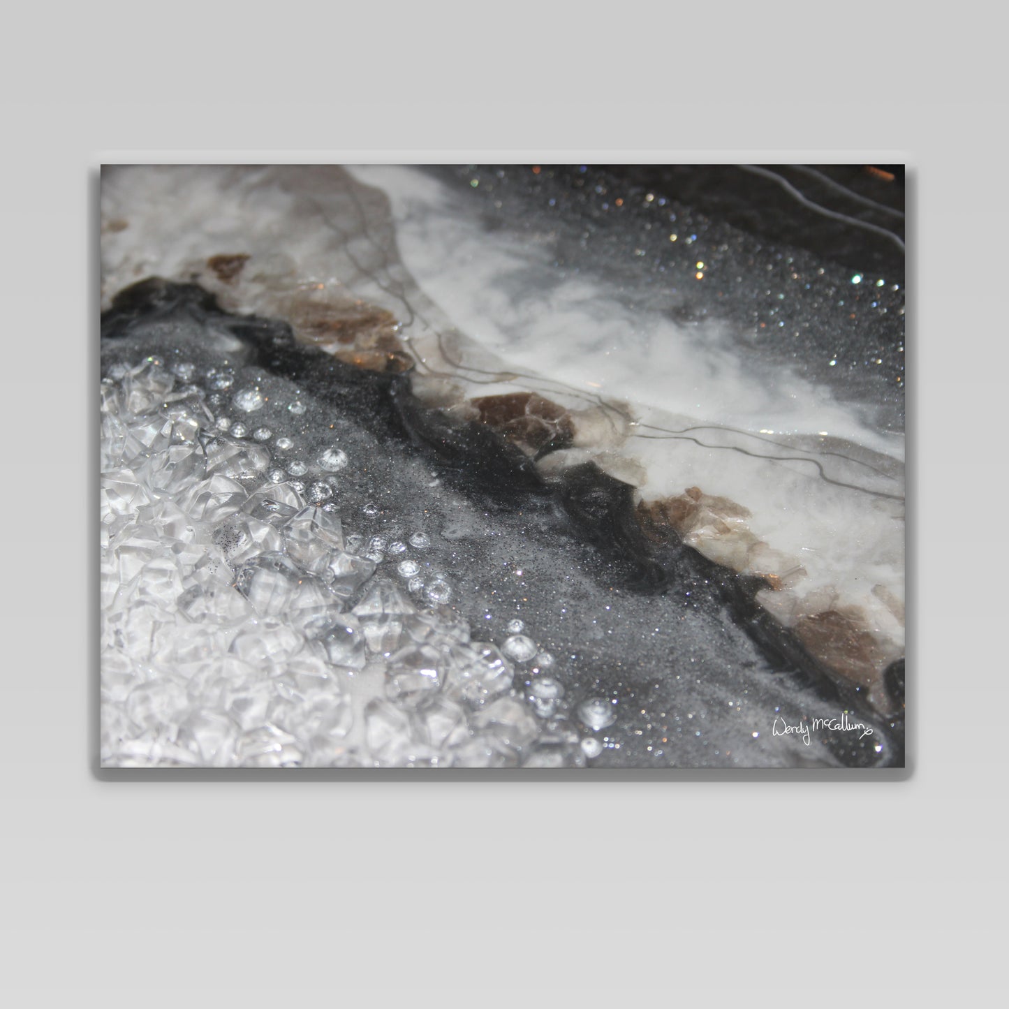 Grey Moonstone- Opulence wall canvas art.