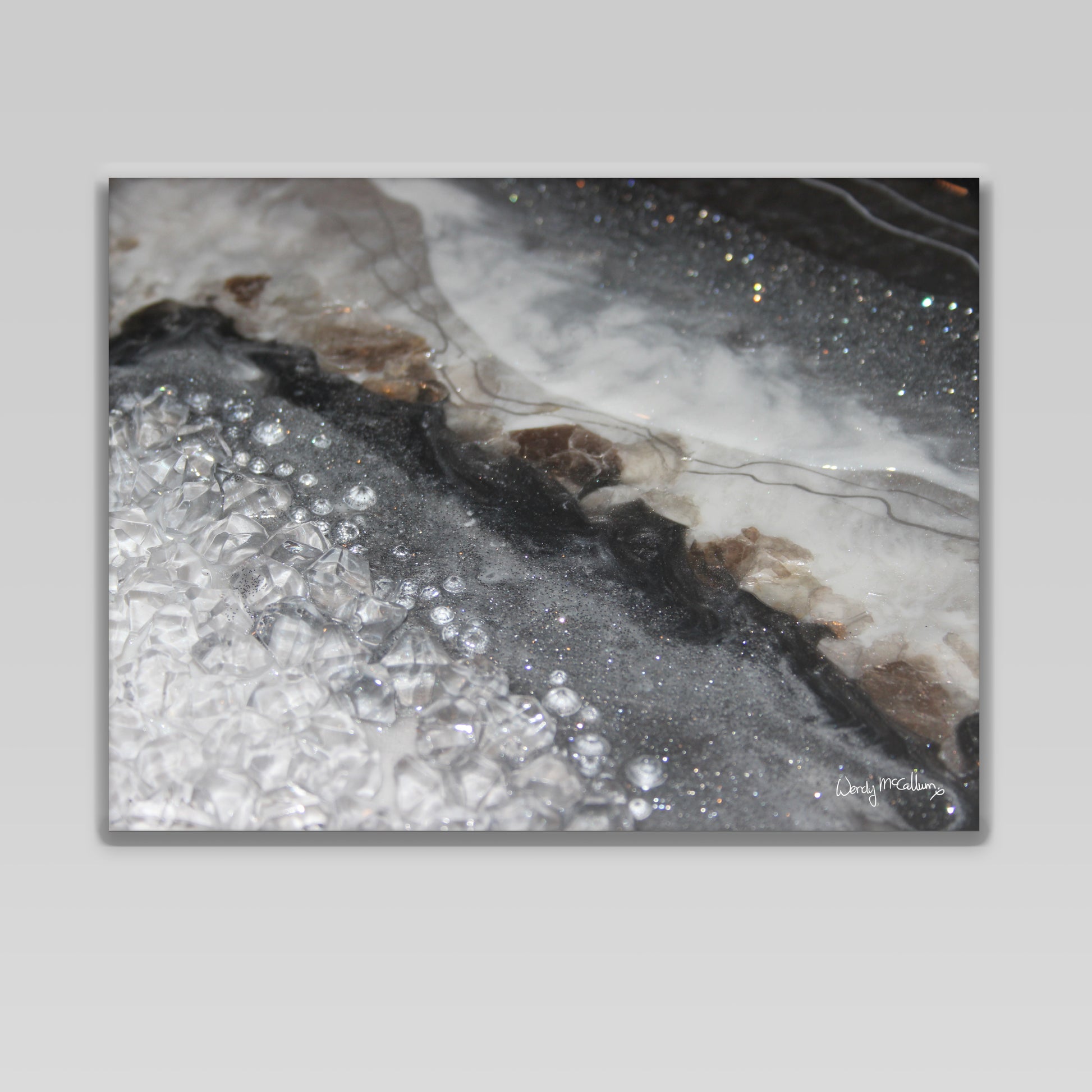 Grey Moonstone- Opulence wall canvas art.
