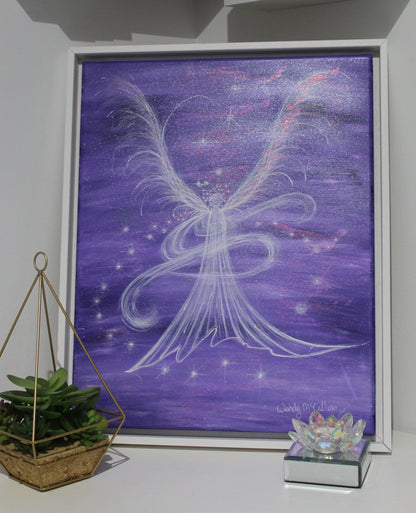 Archangel Raphael – Acrylic on Canvas, Framed Healing Artwork