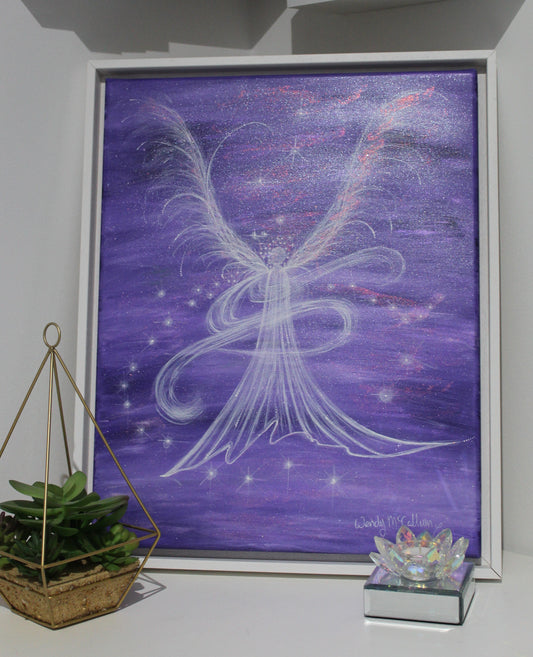Archangel Raphael – Acrylic on Canvas, Framed Healing Artwork