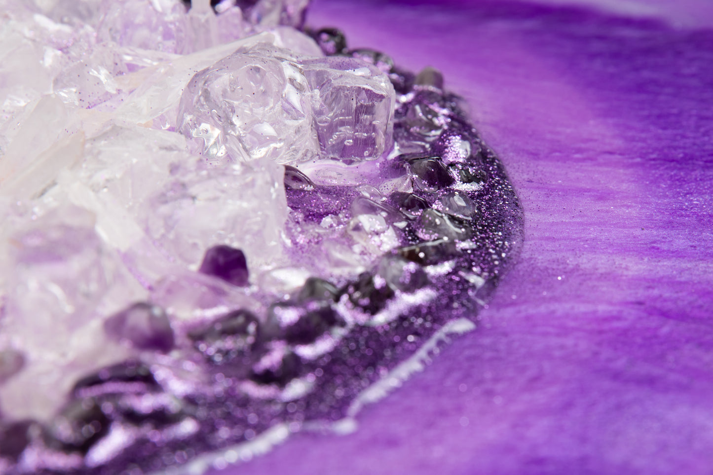 Tranquility - Amethyst Resin Geode - Frequency art
