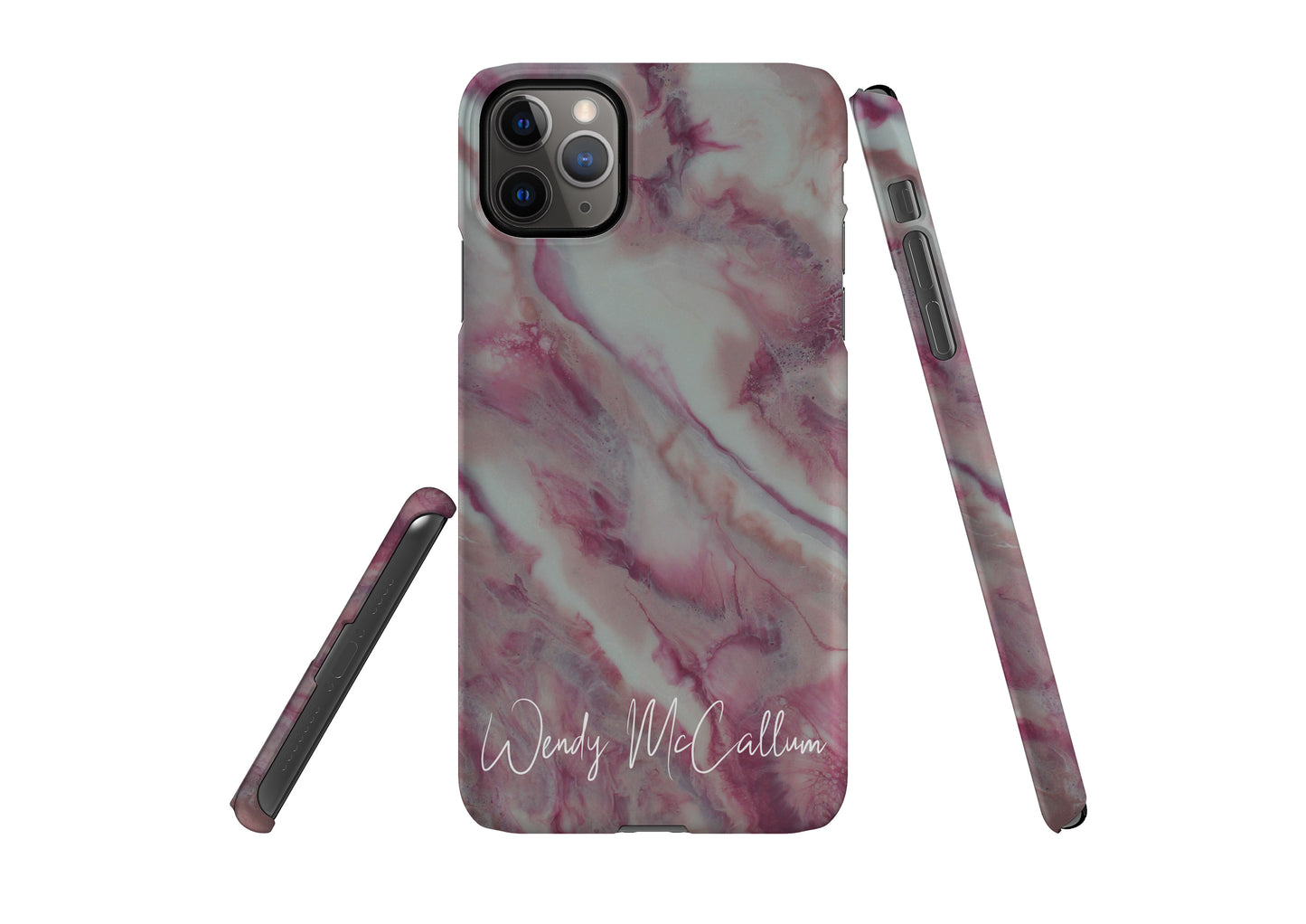 Raspberry Ripple snap phone case By Wendy McCallum
