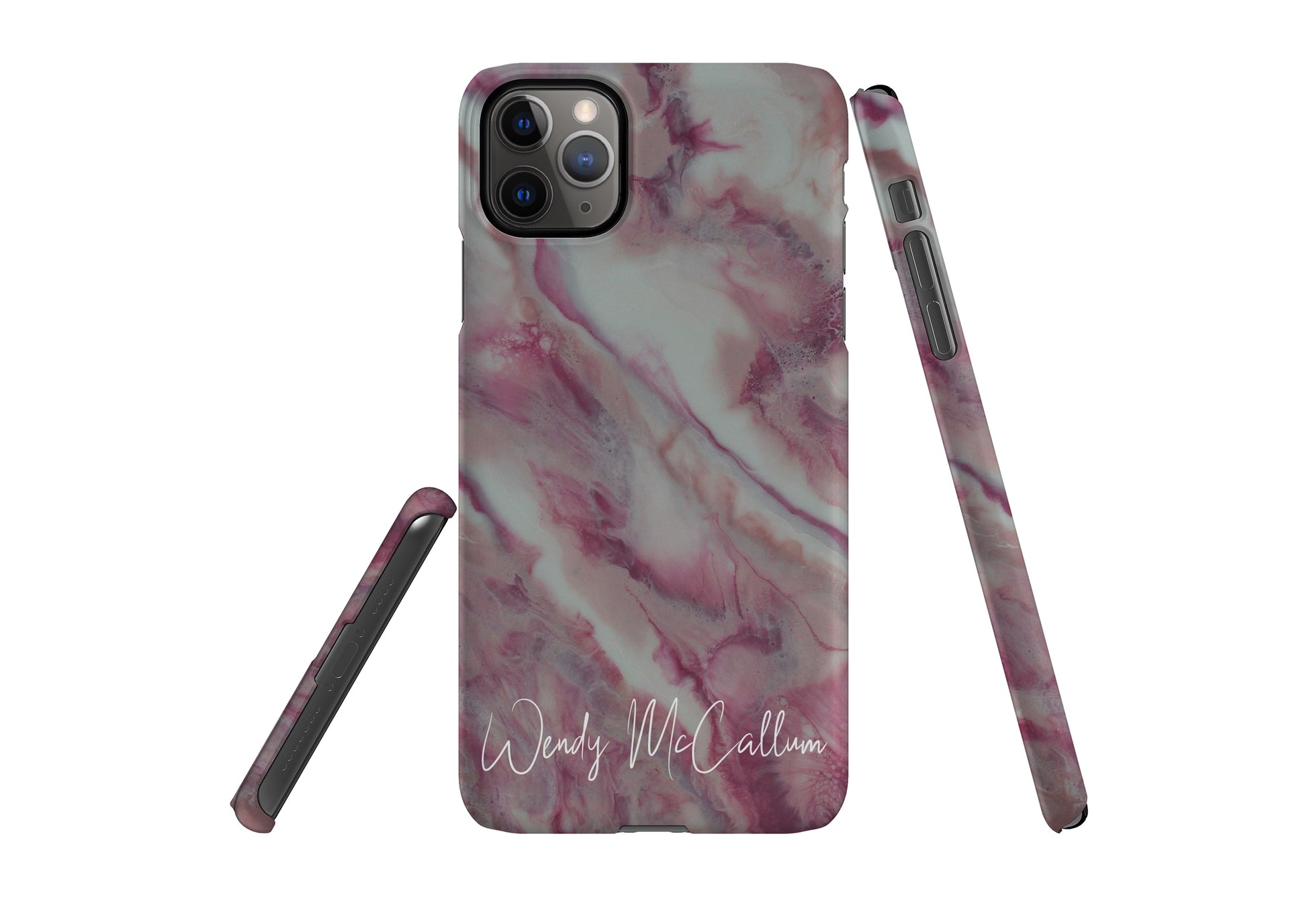 Raspberry Ripple snap phone case By Wendy McCallum