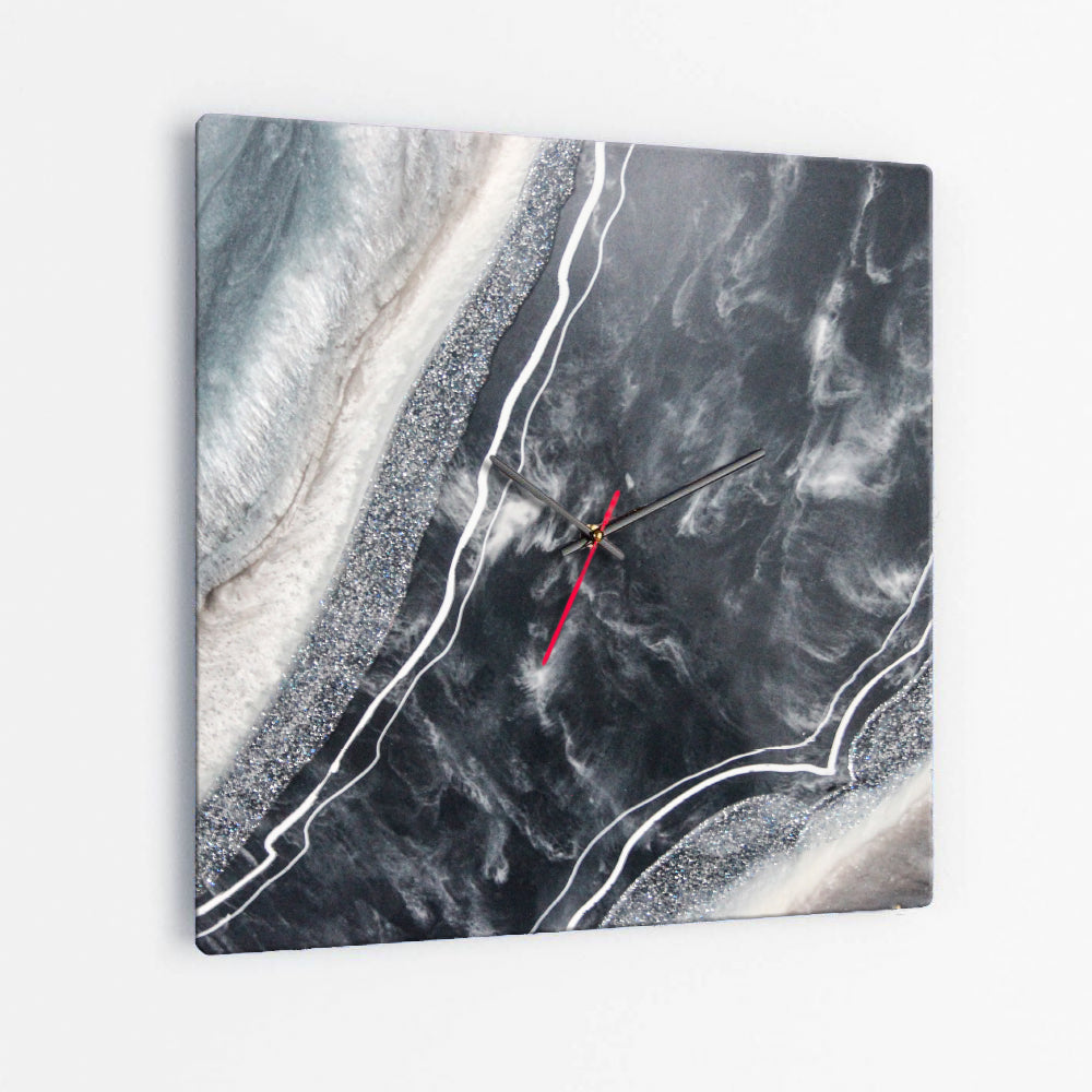 Vista Square Glass Wall Clock - Elegance