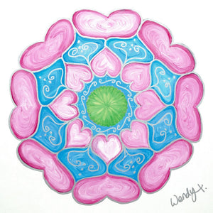 Unconditional Love & Communication Mandala - FINE ART PRINT